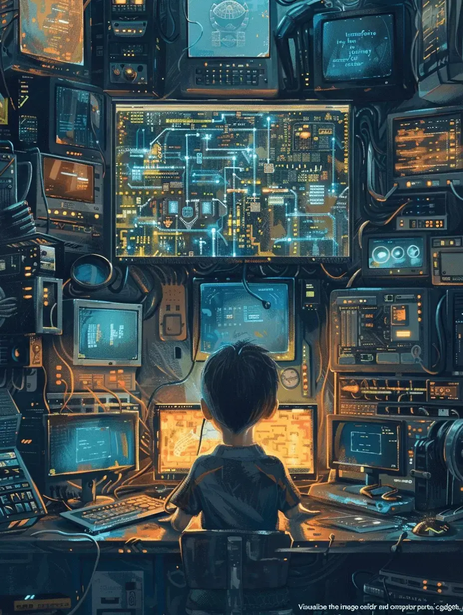 Image describing the CEO's lifelong passion for computers leading to a career in information technology.